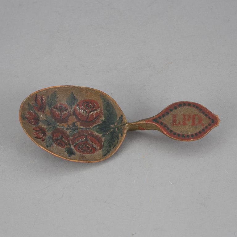 BRÖLLOPSSKED, allmoge, friargåva, tillskriven Pehr Schenler, Norrala, Hälsingland. Daterad 1856.