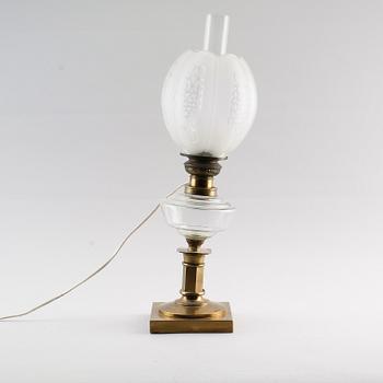 BORDSLAMPA, mässing, omkring år 1900.