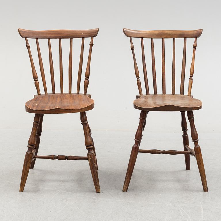 Six early 20th century chairs.