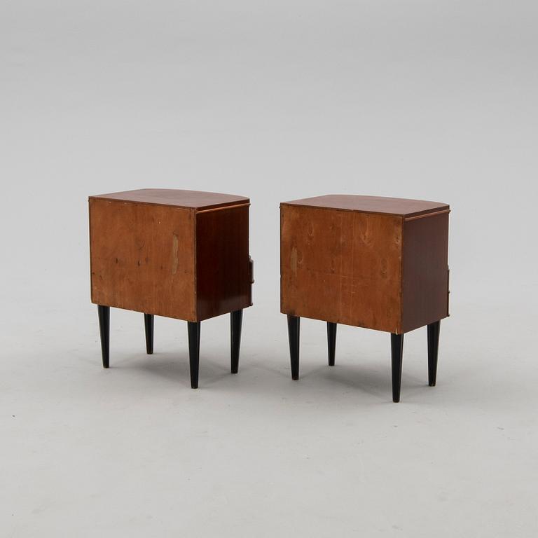 Pair of bedside tables possibly by Axel Larsson Svenska Möbelfabriken.