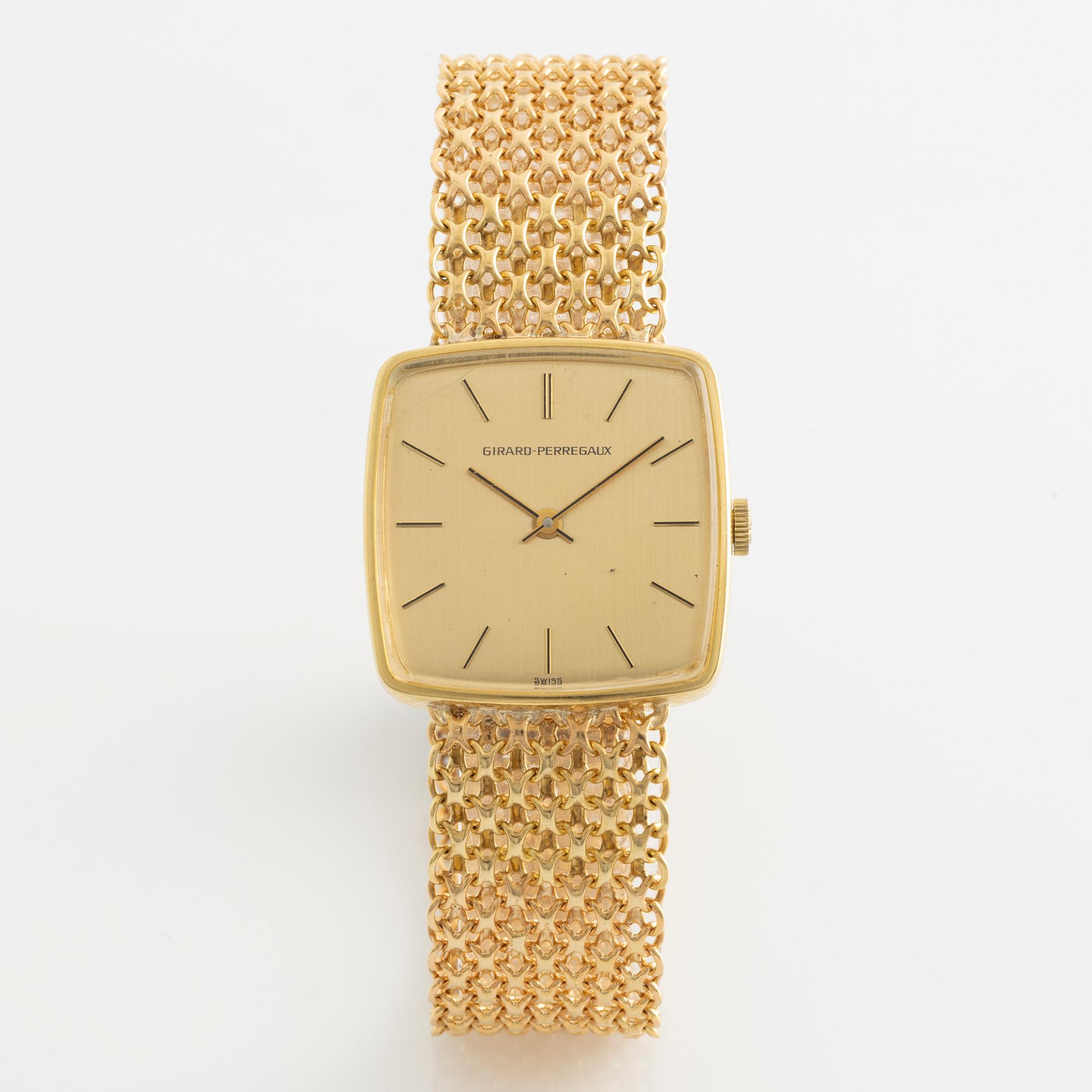 Girard Perregaux, 18K gold, wristwatch, 27 mm.