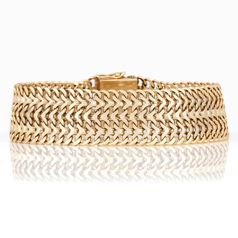 ARMBAND, Fors Haldor Vidar, Stockholm, 1966. 18K guld.