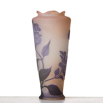 Emile Gallé, an Art Nouveau cameo glass vase, Nancy, France.