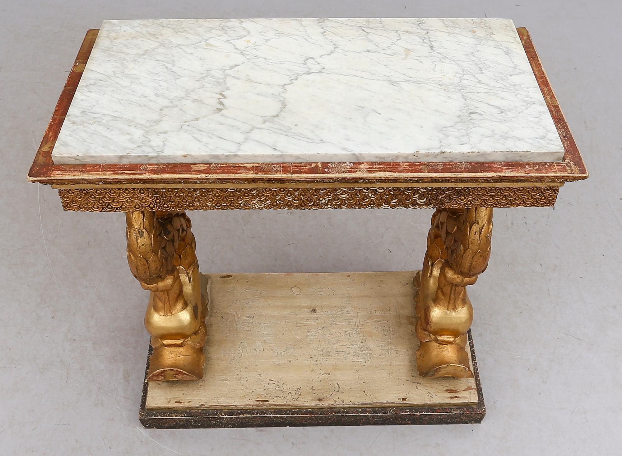 SPEGEL MED KONSOLBORD, empire, 1800-talets första hälft.