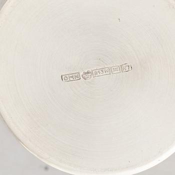 Turun Hopea, gräddkanna och sockerskål, silver, Åbo 1961.