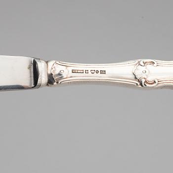 A 66 piece silver cutlery set, 'Patricia', MEMA, Lidköping, Sweden, 1966-1970.