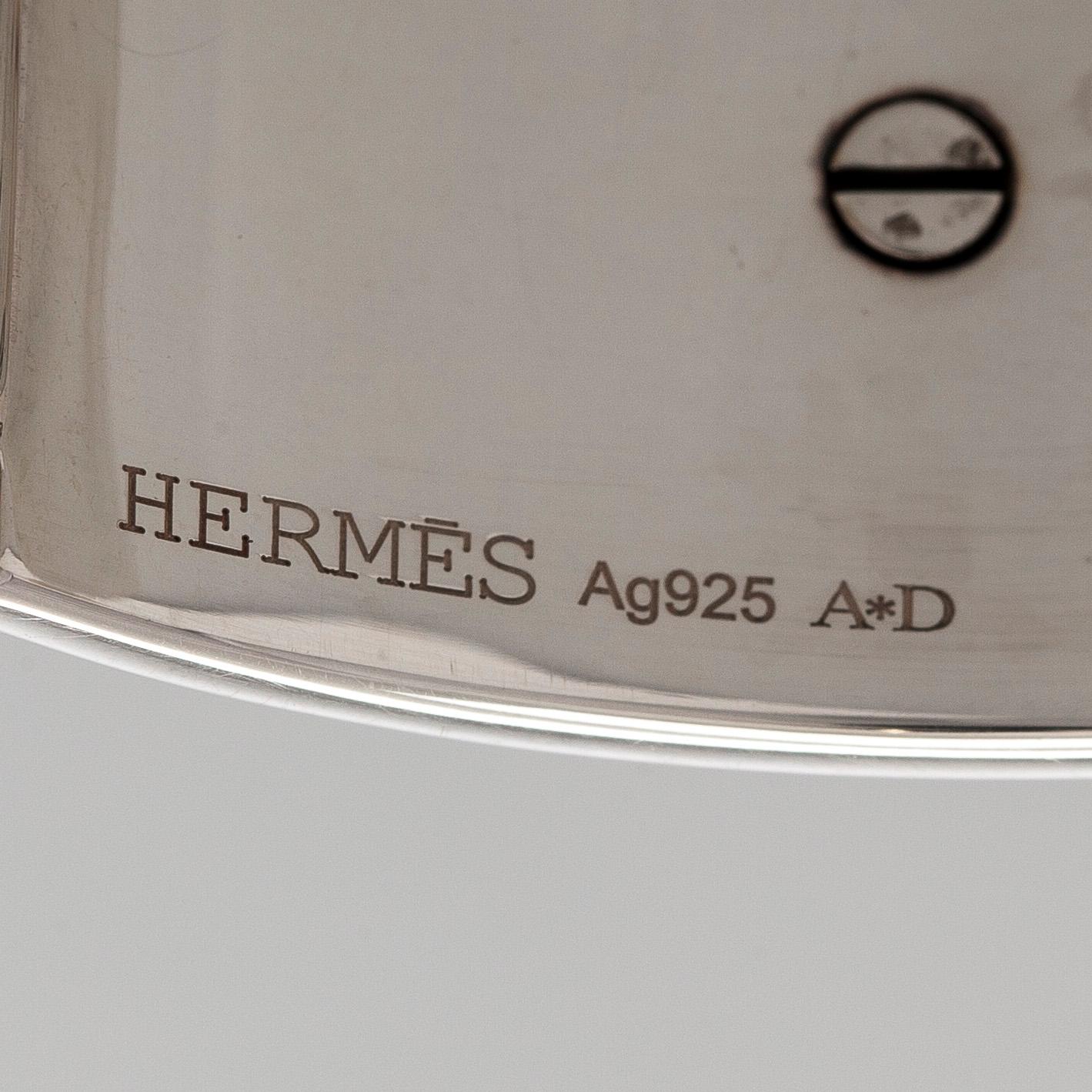 Hermès, a sterling silver 'Collier de Chien' bracelet.