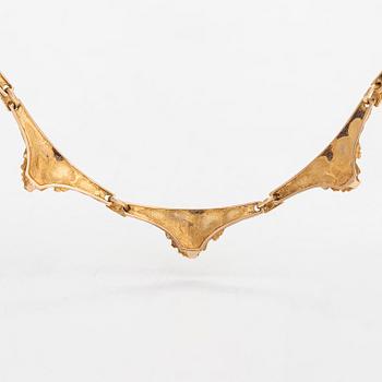 Björn Weckström, A 14K gold necklace 'Golden bridge' for Lapponia 1970.