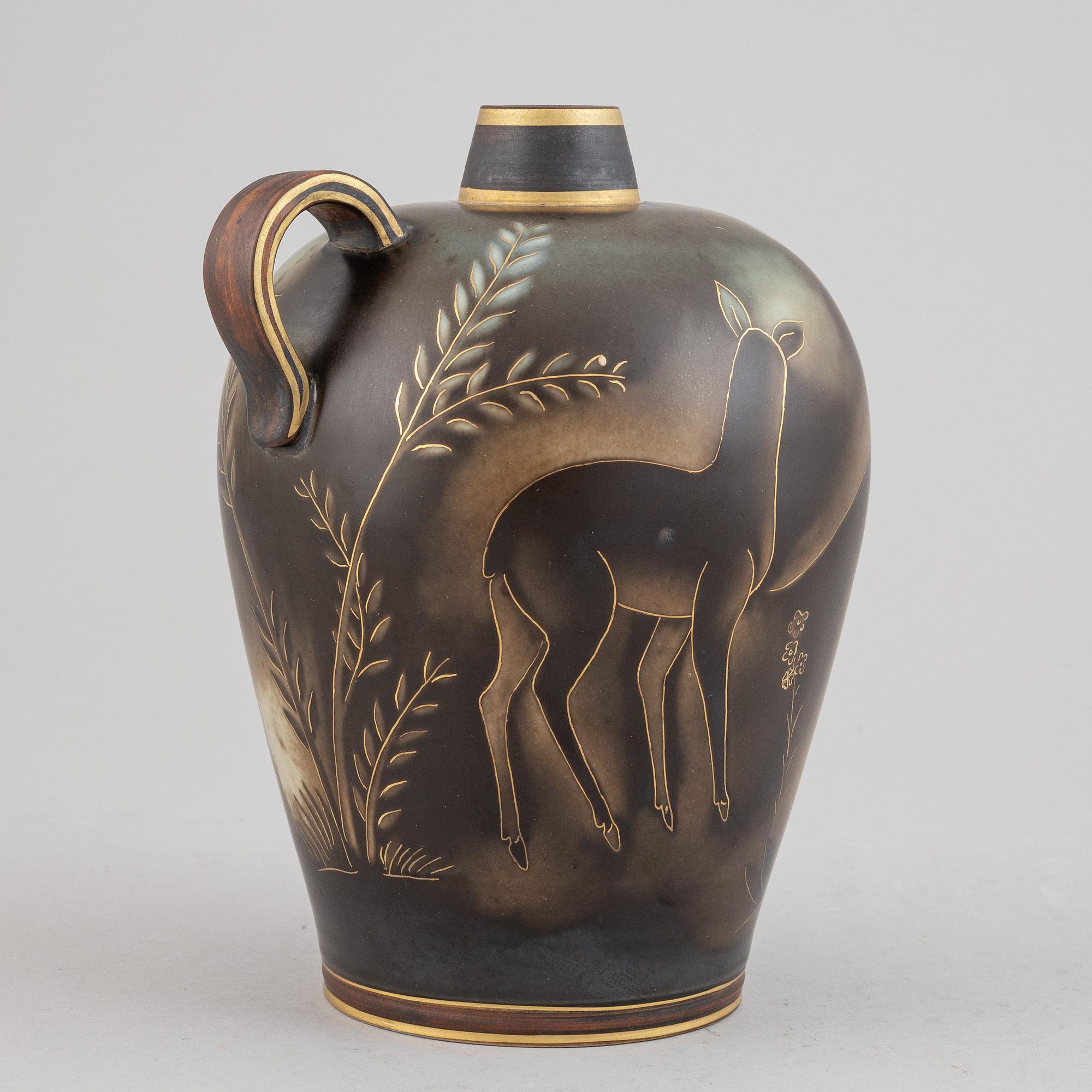 Gunnar Nylund, a "Flambé" stoneware vase, Rörstrand.