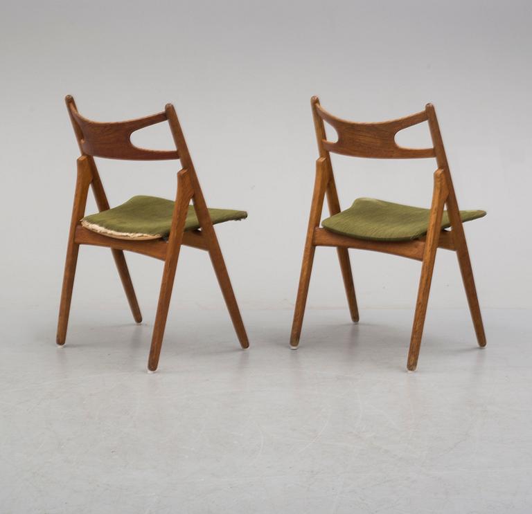 Five model CH-29 chairs by Hans J Wegner,Denmark, mid 20th century.