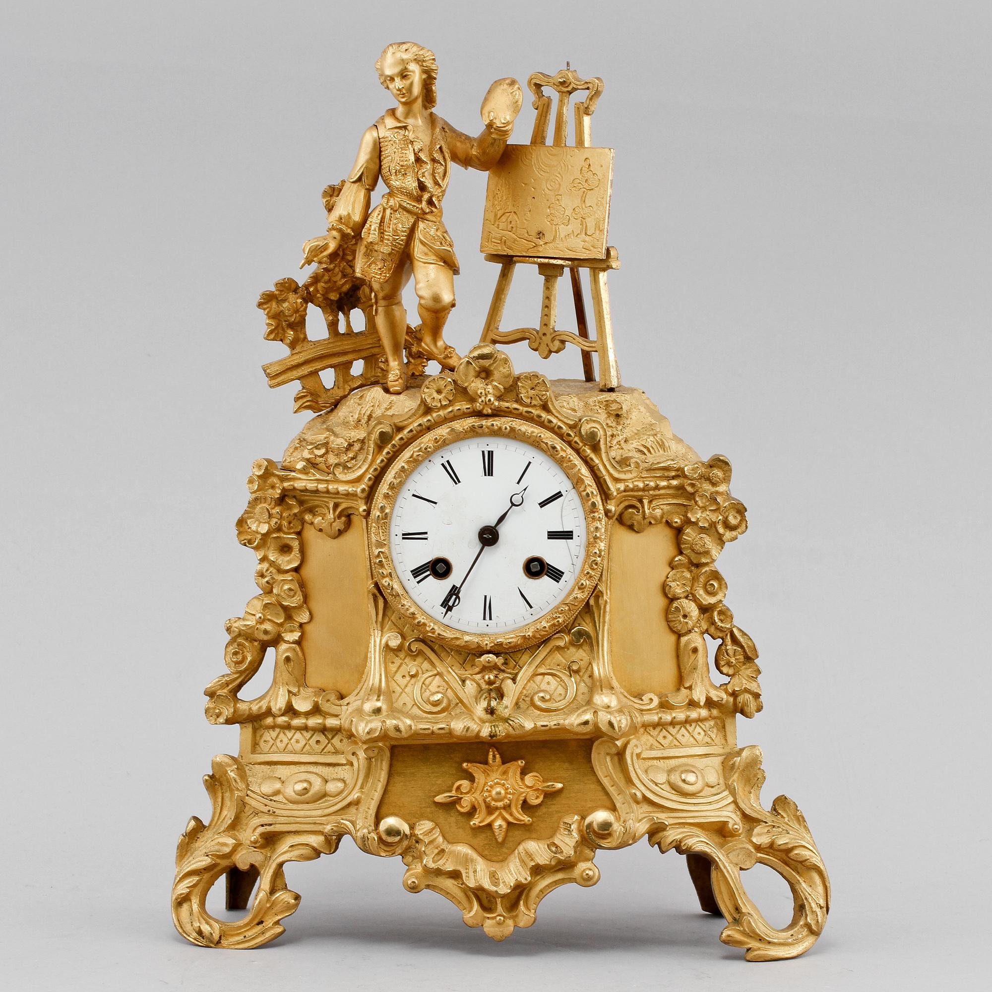 BORDSPENDYL, senempire/nyrokoko, Frankrike, 1800-talets andra hälft.