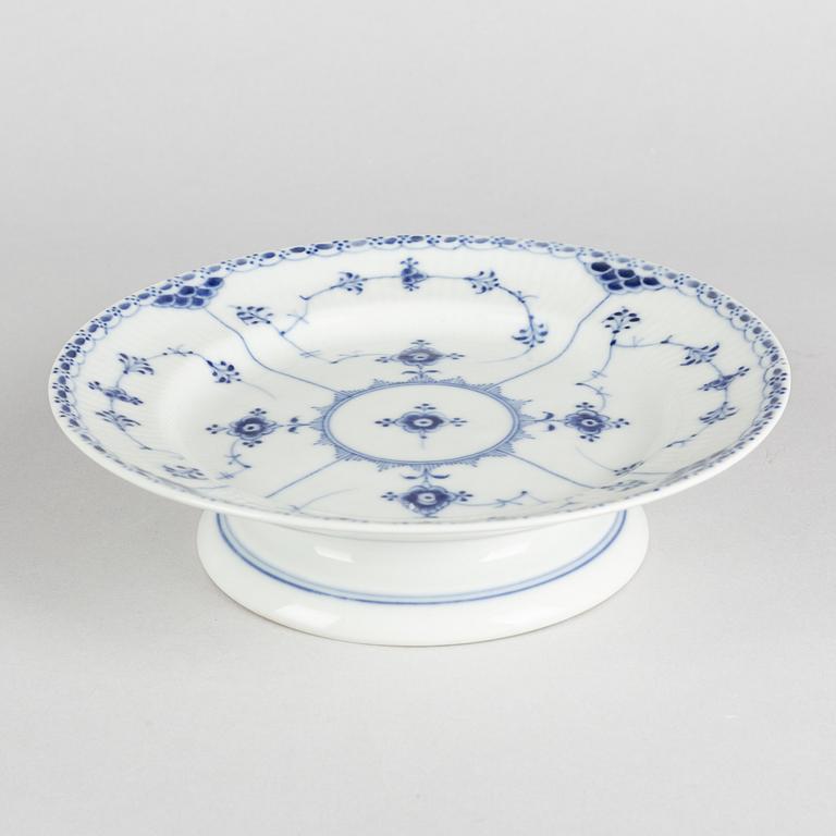 A 'Blue Fluted Half Lace' porcelain centerpiece dish, Royal Copenhagen, model 579, post 1923.