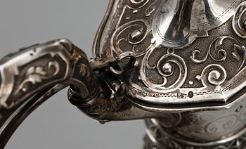 KANNA, glas och silver, nyrenässans, Lars Larson & Co, Göteborg 1878.