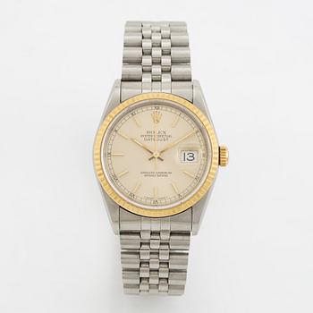 Rolex, Oyster Perpetual, Datejust, Chronometer, armbandsur, 36 mm,