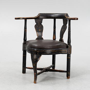 A powdering chair, 18th Century.