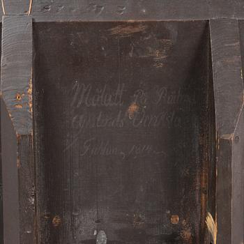 A Swedish tilt top table, from Nils Asplind's workshop signed and dated 1814.