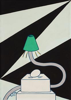 267. Marie-Louise Ekman, "Ett ägg-monument, en lampa och en Olle Baertling-målning".