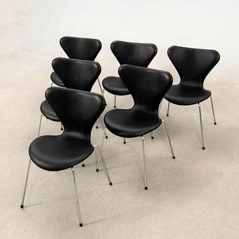 Arne Jacobsen, stolar 6 st för Fritz Hansen Danmark.