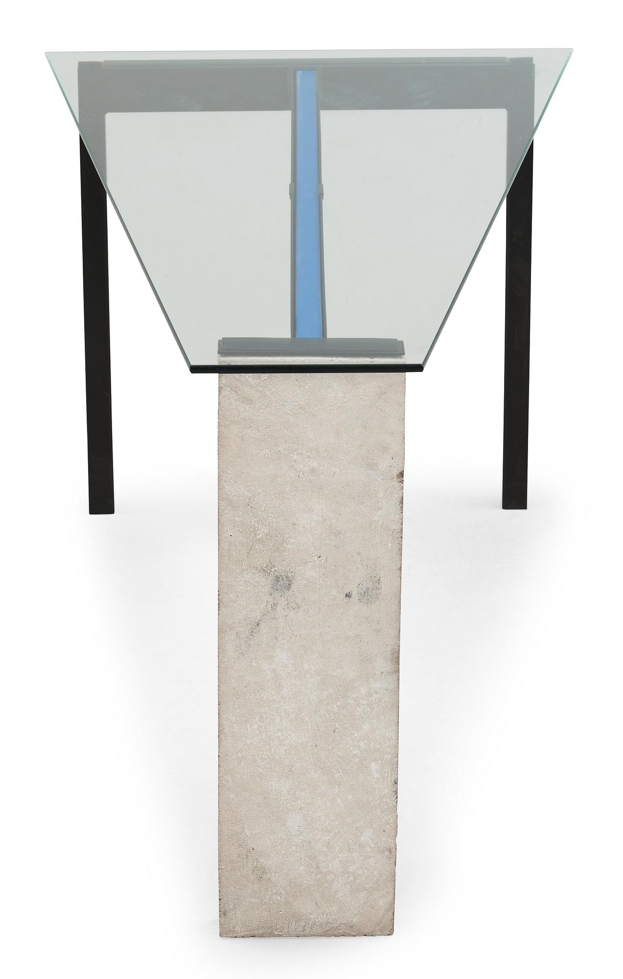 A Jonas Bohlin 'Concrete' desk, Källemo Sweden circa 1984.
