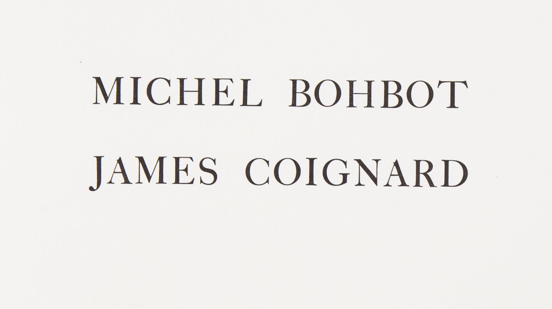 James Coignard, mapp med tre carborundum etsningar, 1981, signerade 72/75.