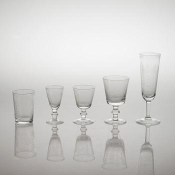 61 glasses, 20th century.