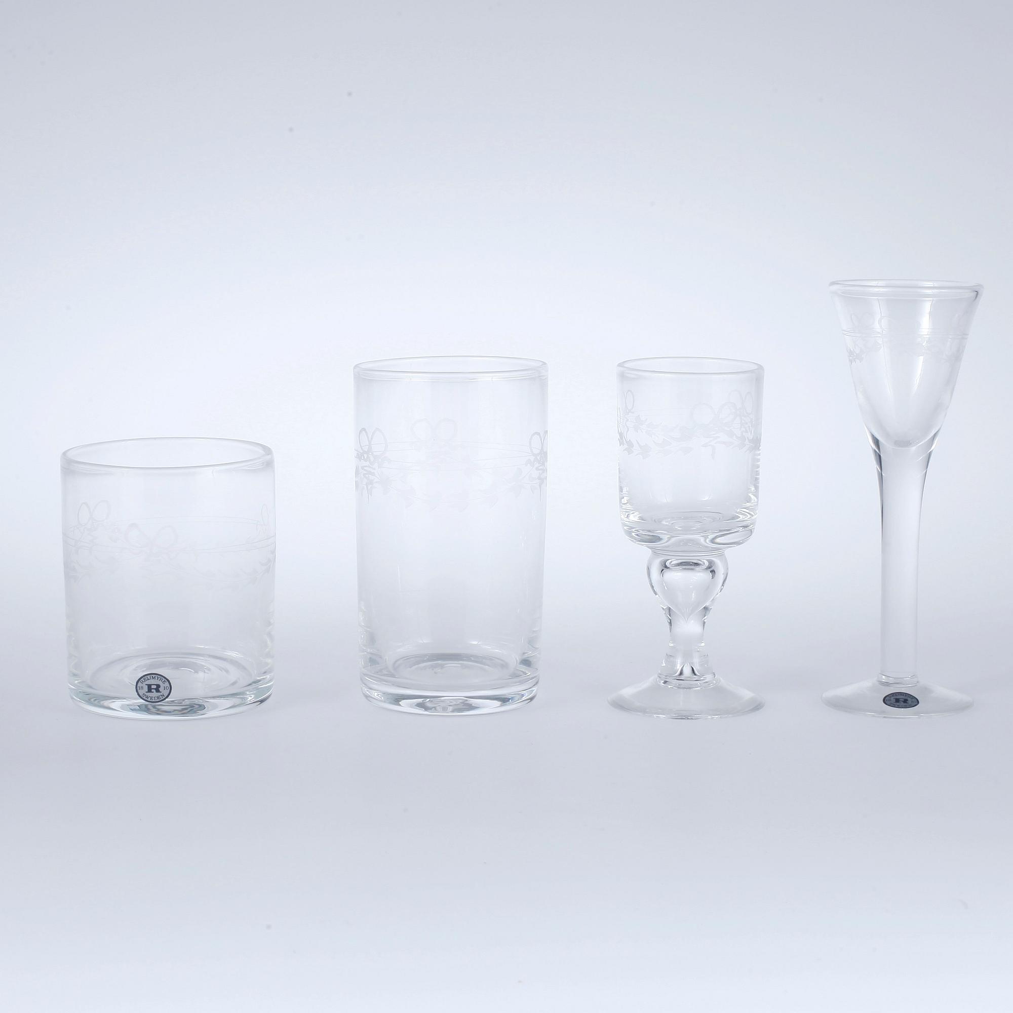 GLASSERVIS, 58 delar, "Antik", Reimyre.