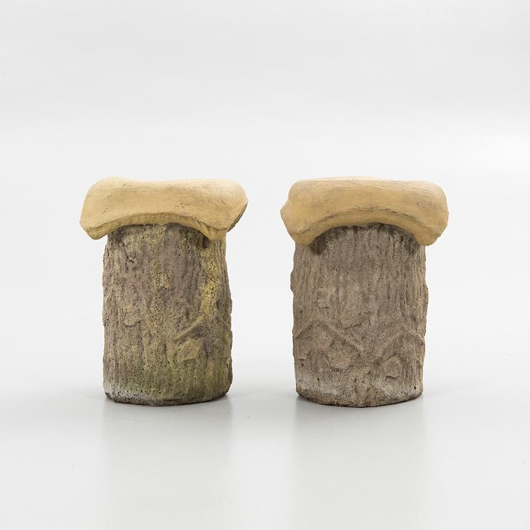 Stools, a pair, late 20th century.