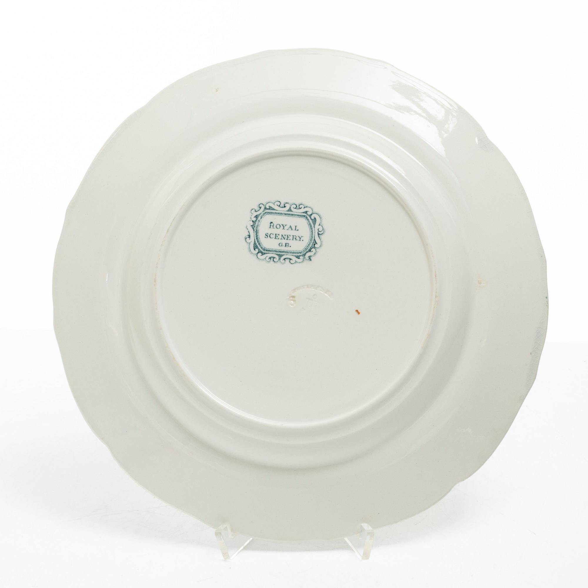 Dinner service, 56 pieces, "Kungliga Djurgården" and "Royal Scenery", Gustavsberg, late 19th century - early 20th century.