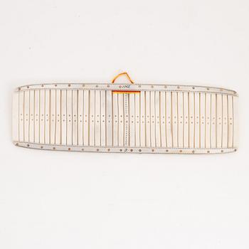 A reindeer weaving device by Johan Tuuri, signed and dated 1965.