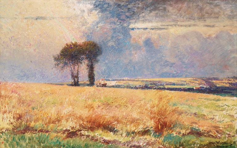 Alfred Wahlberg, "Åskvädersstämning från fälten vid Auvers" (Brooding skies over the fields at Auvers).