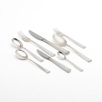 Jacob Ängman, besticksuppsättning, 103 delar, silver, "Rosenholm", GAB, Eskilstuna & Stockholm, 1960-70-tal.