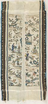 Seven Chinese textiles, 20th century.