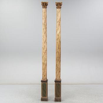 A pair of columns, circa 1900.