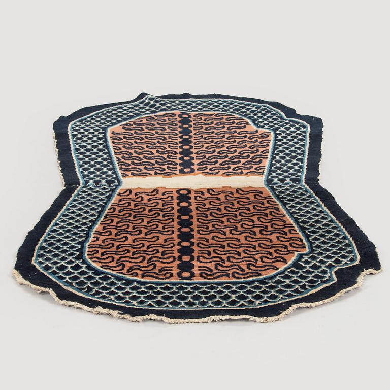A 20th century tiger rug/saddle cloth, China.
