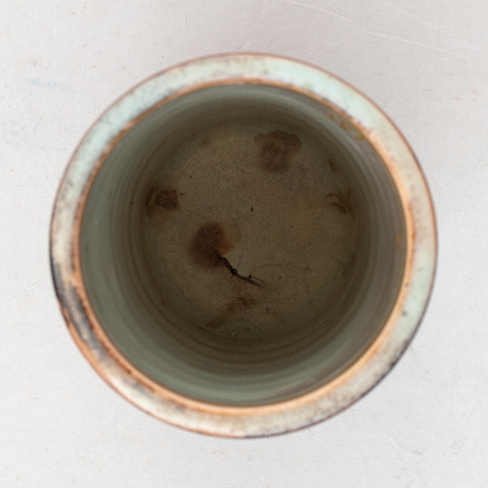 A stoneware vase by Wilhelm Kåge, Gustavsberg, signed and dated 1930.