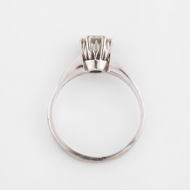 A brilliant cut diamond ring by Arne Blomberg, Strömstad, 1974.