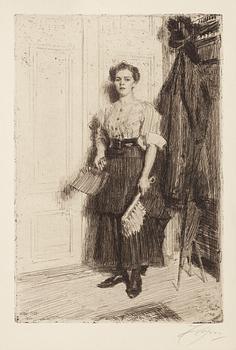130. Anders Zorn, "The new maid".