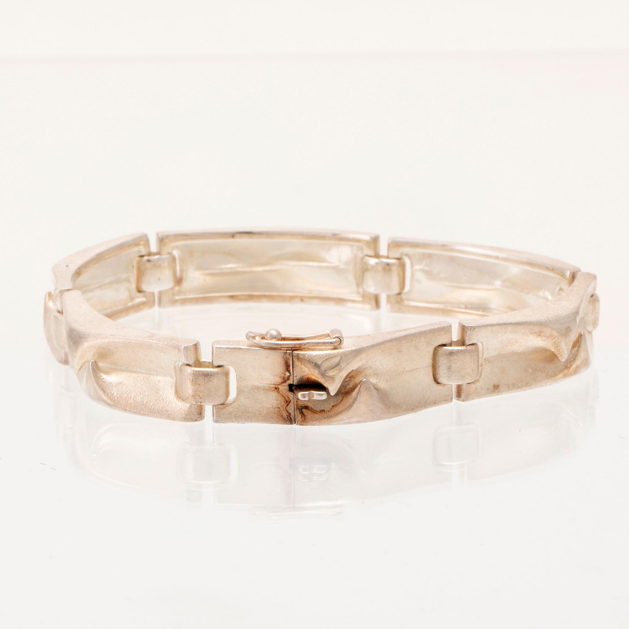 Björn Weckström, bracelet "Crisium" silver, Lapponia 1978.