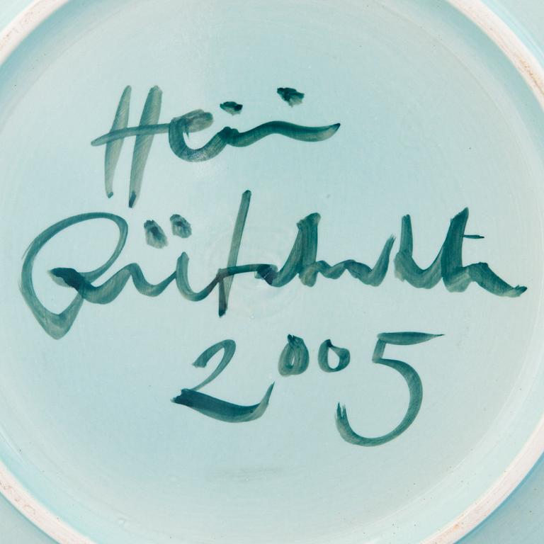 HEINI RIITAHUHTA, vati, posliinia, "Kaunokukka", signeerattu Heini Riitahuhta 2005.