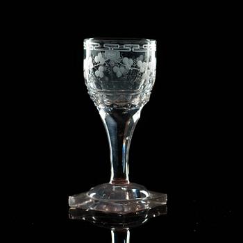 LIKÖRGLAS, sex stycken. Tyskland, Empire 1810-20.