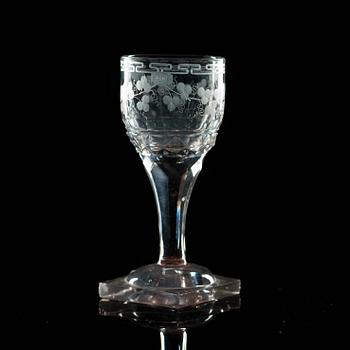 A set of six German glasses, Empire circa 1810-20.