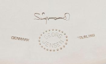 SIGVARD BERNADOTTE, burk med lock, sterling silver Georg Jensen.