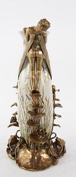 VAS, jugendstil, mässingsmonterad, 1900-talets andra hälft.