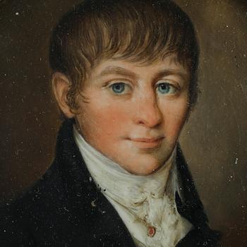 CARL VIERTEL, gouache på ben, signerad, daterad 1806.