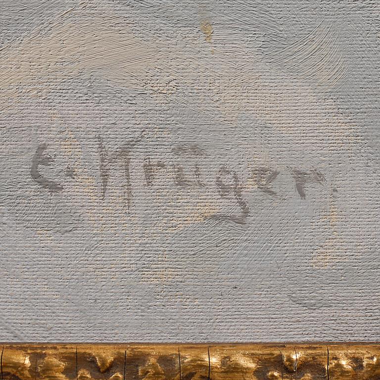 EINAR KRÜGER, olja på duk, signerad.
