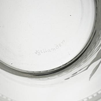 SKÅL MED FAT, glas. Lars Kjellander, 1920-30-tal.