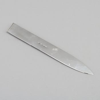 A Sterling silver paper knife by Aterlier Borgila, Stockholm, 1978.