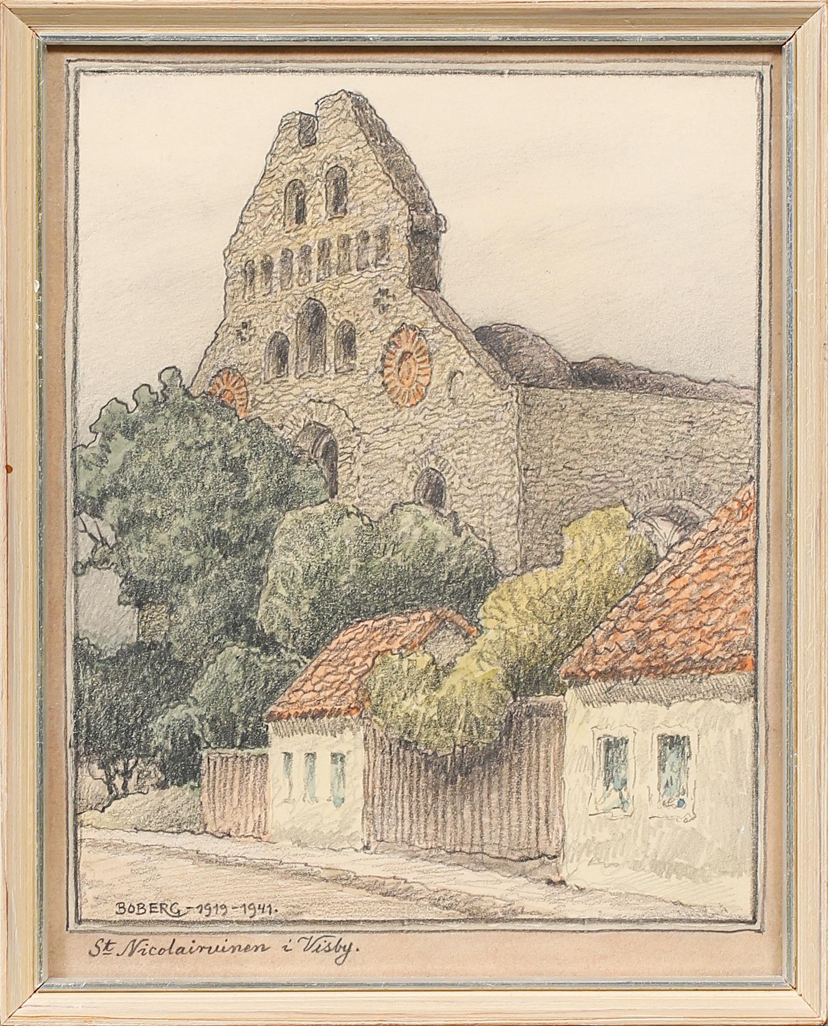 FERDINAND BOBERG, 4 st, teckningar, signerade och daterade 1915-41.