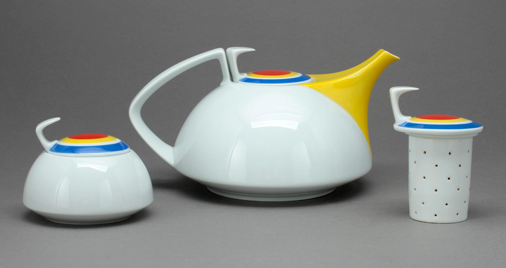 TESERVISDELAR, 11 delar, porslin. Herbert Bayer, Rosenthal Studio Line.