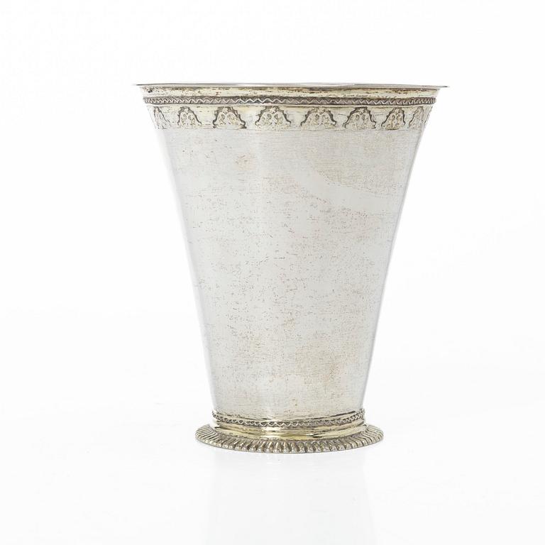 A Swedish silver beaker, mark of Petter Zettersteen, Norrköping (1712-1741 (44)).